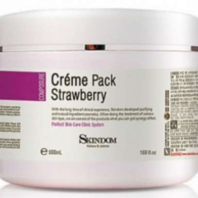 Créme Pack Strawberry Skindom - Mặt nạ kem chống lão hóa với chiết xuất dâu tây